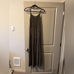 Women’s Olive and Floral Maxi Dress